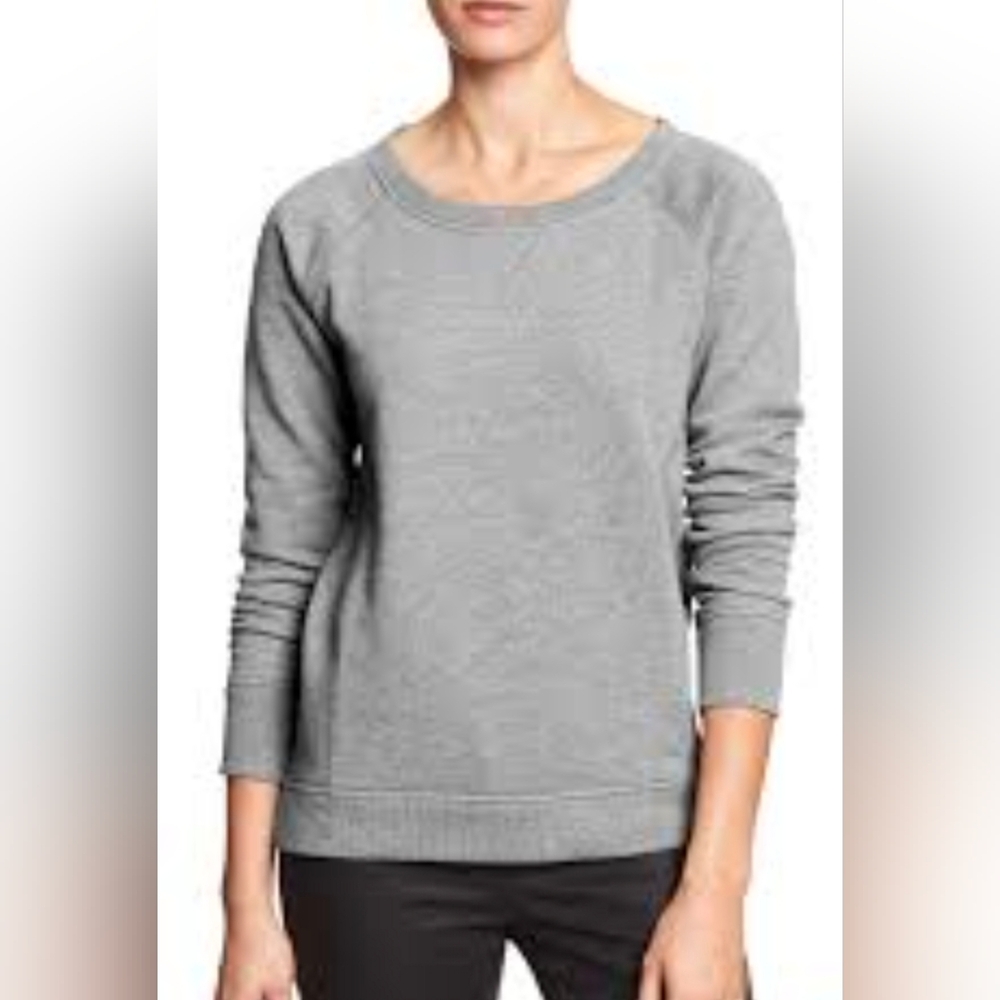 Banana Republic Heather Gray  Pullove  Medium 52% Cotton Blend